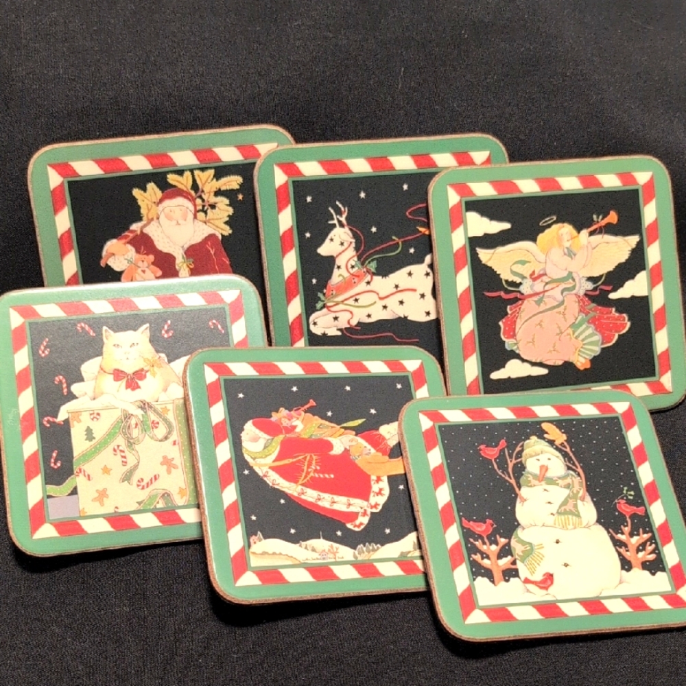 Pimpernel " Candy Sticks" Holiday Coaster Set 6